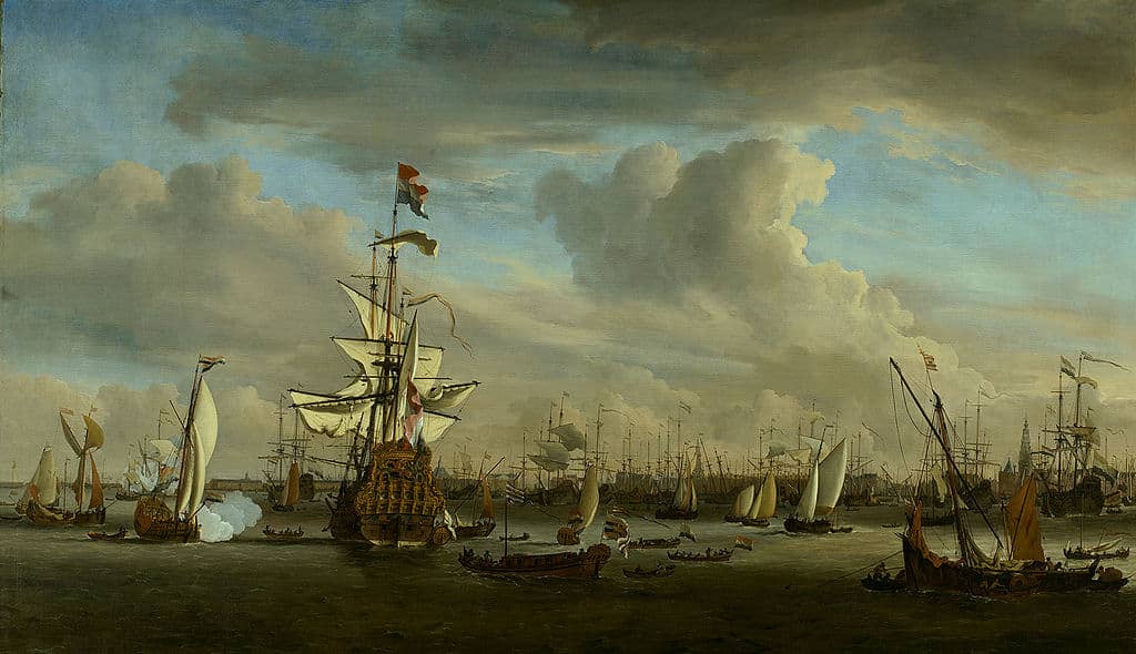 De Gouden Leeuw op het IJ voor Amsterdam - Willem van de Velde