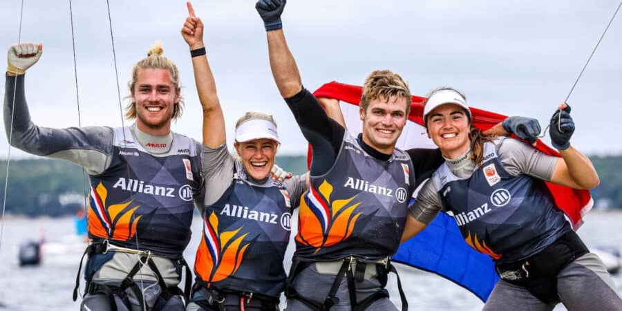 Gouden 49er-kwartet Van Aanholt/Duetz en Lambriex/Van de Werken genomineerd voor World Sailor of the Year 2022
