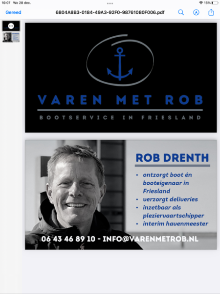 Varen met Rob – Inzetbaar als pleziervaartschipper